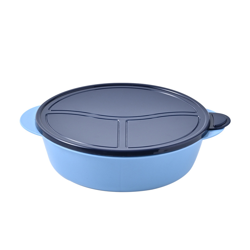 Round Preservation Box Plastic Fruit Bento Box Food Refrigerator Sealed with Lid Lunch Box Office Worker Food Container Thermal Box