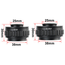 批发0.5X/0.35X三目立体显微镜摄像目镜安装接口38mm相机连接25mm