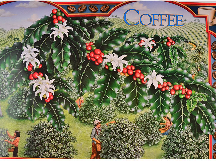 咖啡装饰画咖啡厅展示挂件咖啡树挂件装饰品