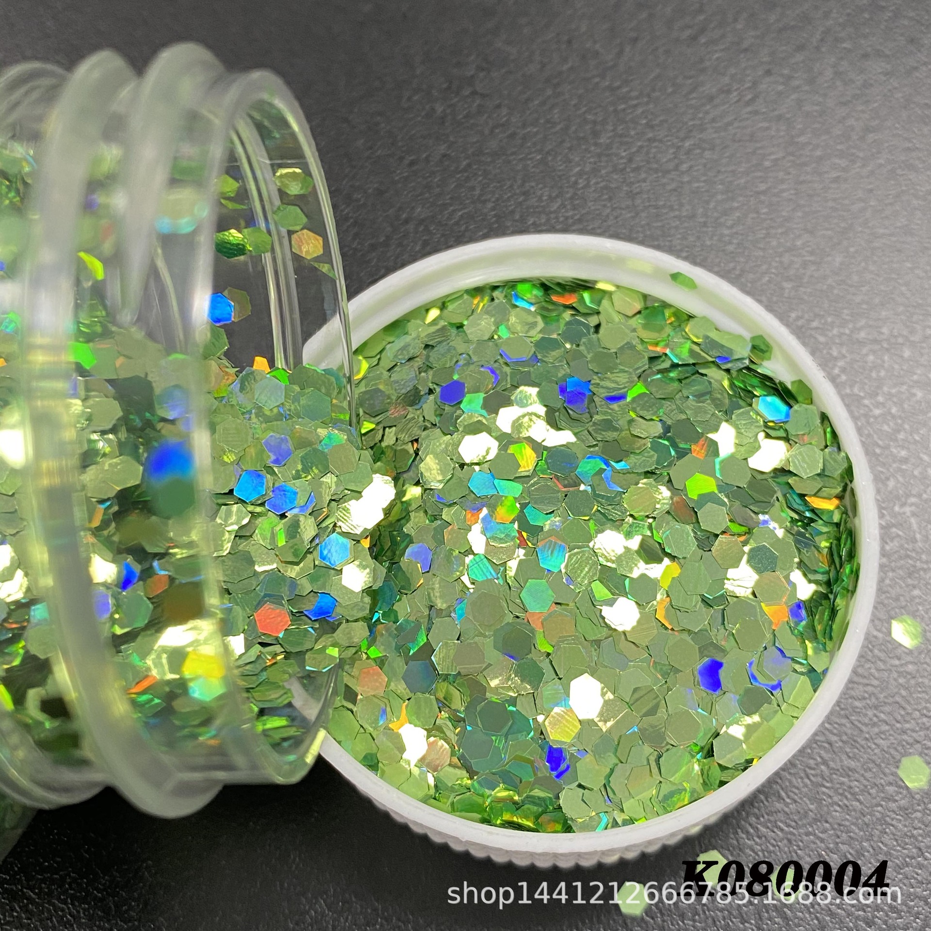 工厂批发 镭射绿闪粉 七彩粉 美甲亮片 指甲油闪粉 温变粉 夜光粉