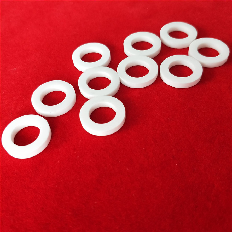 定制内抛光钇稳定氧化锆陶瓷绝缘垫圈环法兰垫片