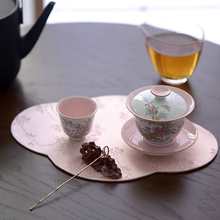 批发谈得来茶事中式织锦花卉海棠小茶垫壶垫小清新布艺茶席餐桌垫