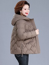 妈妈棉袄女冬季短款羽绒棉服40岁50新款中老年秋冬装棉衣洋气外套