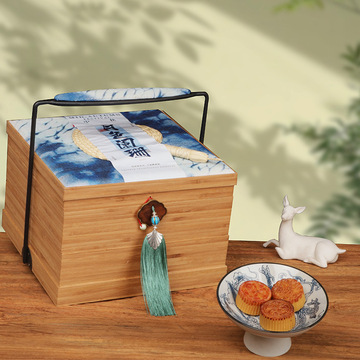 中秋月饼礼盒双层礼盒包装伴手礼高档轻奢礼物盒手提酒店送礼月饼