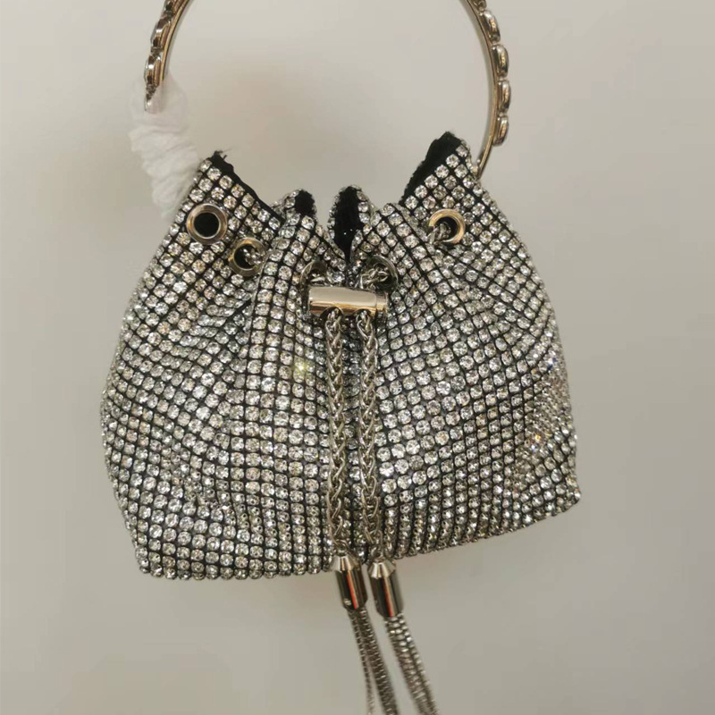 2023圣鹭新款大王压力山大流苏时尚水钻女士手提包晚宴包满钻包