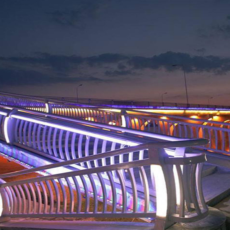 厂家直供桥梁河道护栏 led灯光护栏 景区观光照明防护围栏现货