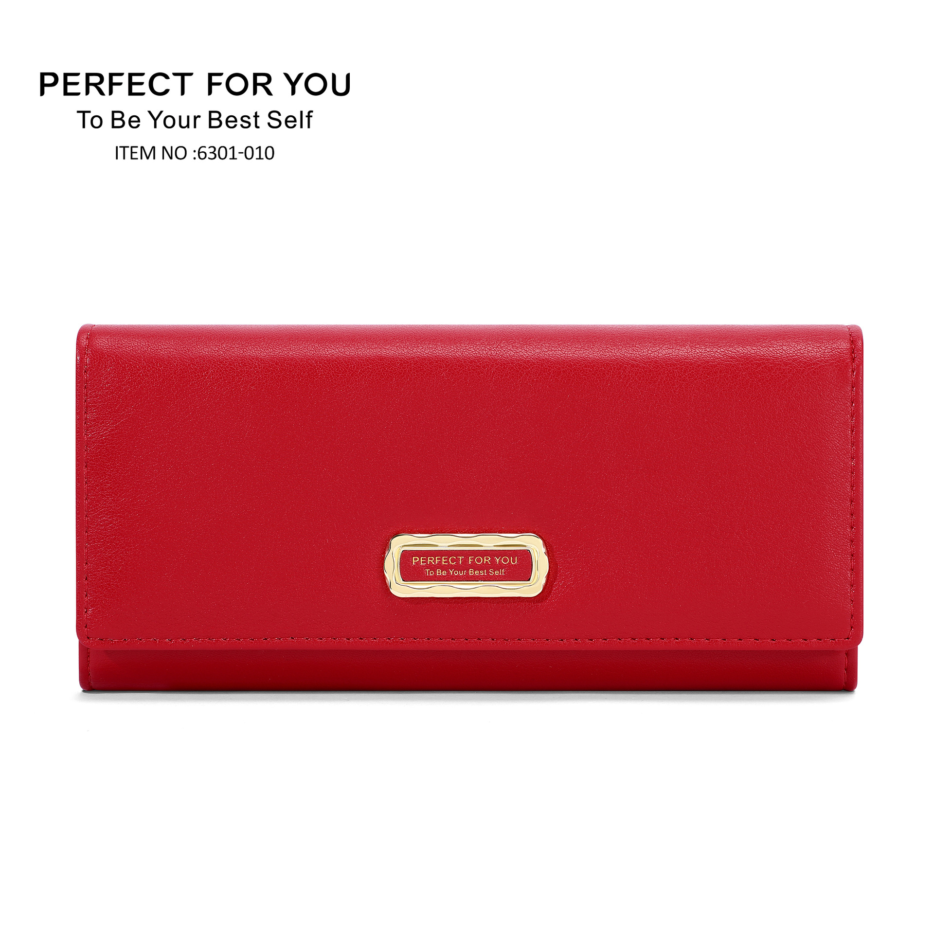 Perfect for You New Ladies' Purse Long and Simple Pu Advanced Sense Coin Purse Tri-Fold Clutch