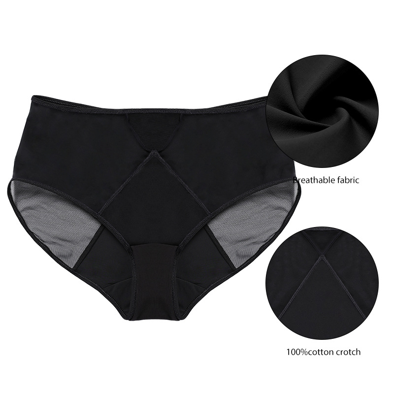 Foreign Trade Cross-Border Physiological Underwear Women's Four-Layer Anti-Menstrual Side Leakage Big Aunt Month Period Underwear Breathable Sanitary Underwear