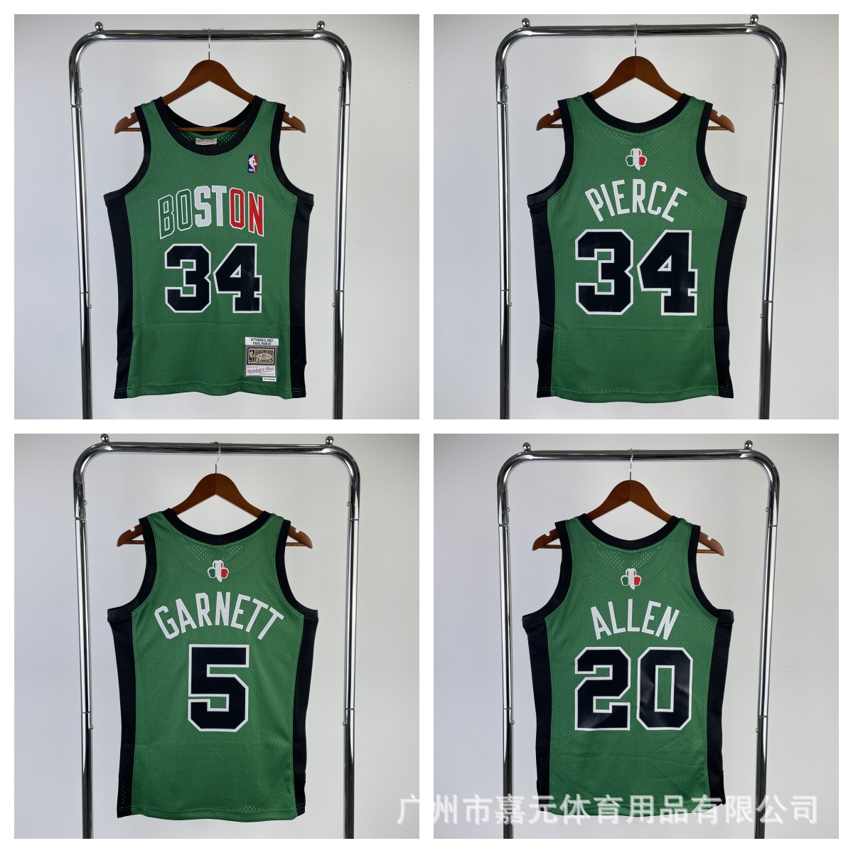 外贸mn热压复古球衣凯尔特人队球衣意大利赛34号皮尔斯球衣jersey