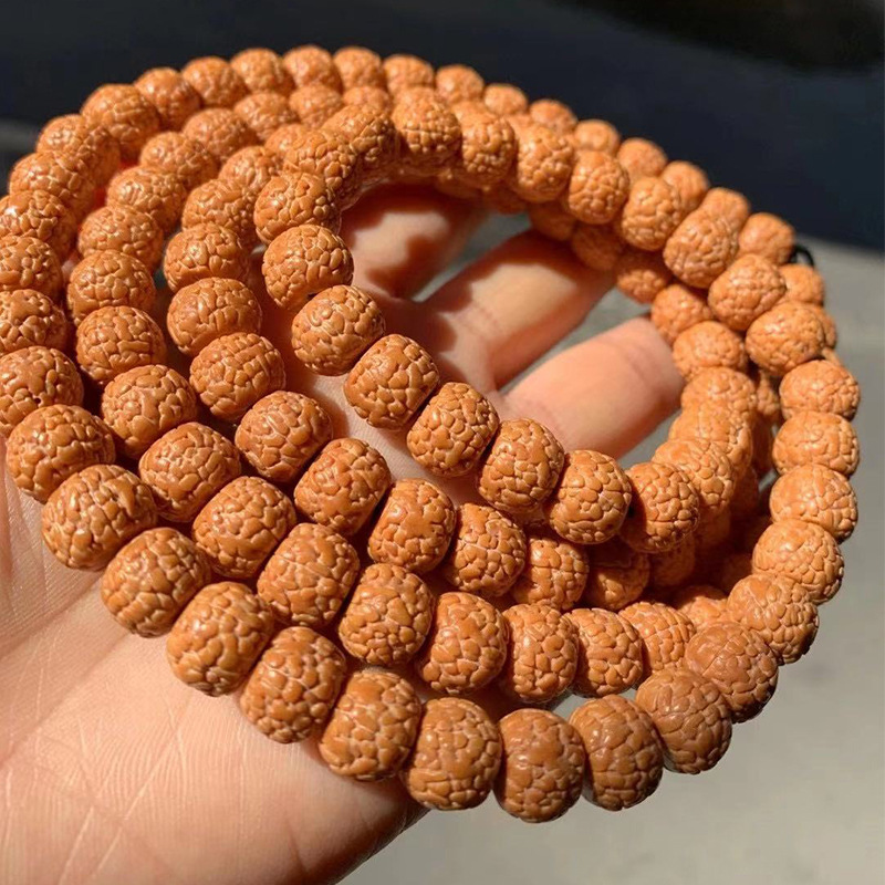 【新品特卖】尼泊尔龙鳞纹小金刚菩提子108颗手串藏式原籽男女士