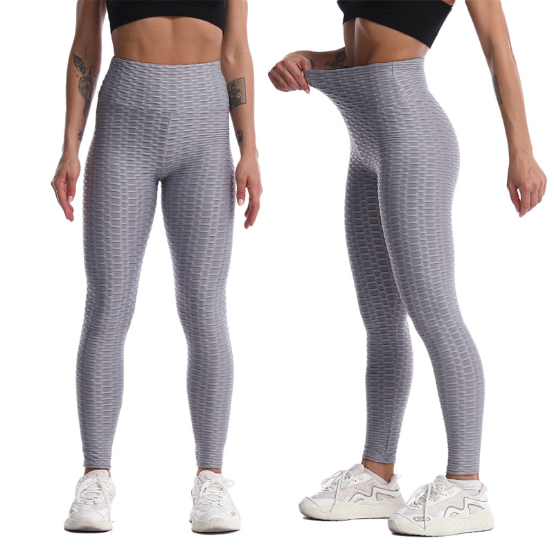 [Customized Processing] High Waist Hip Lift Breathable Sports Fitness Yoga Leggings Slimming and Tight Bubble Pants Women
