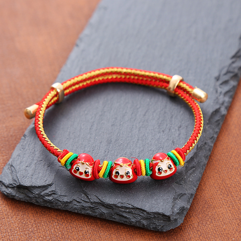 Dragon Boat Festival Colorful Rope Woven Bracelet Children's Baby Carrying Strap Alloy Zongzi Dragon Boat Festival Gift Tourist Souvenir