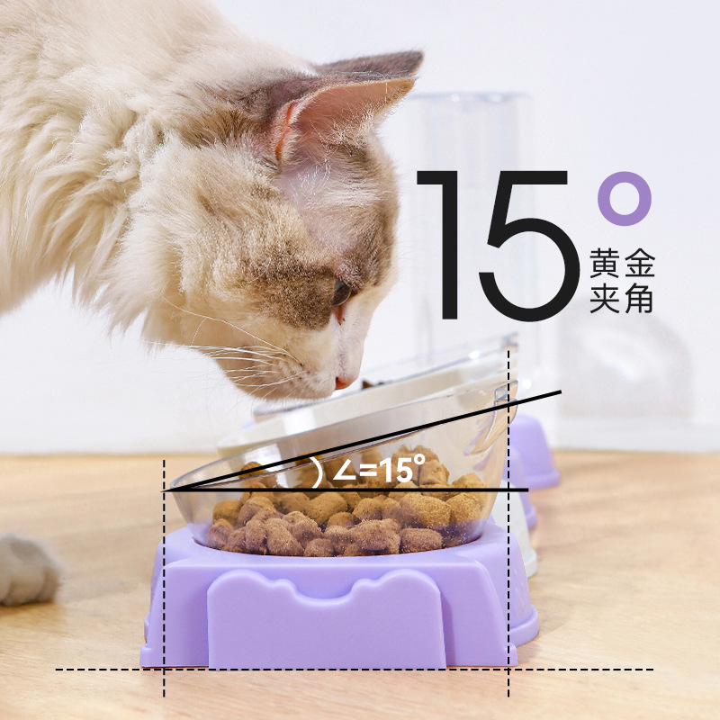 Pet Cat Bowl Dog Bowl Automatic Drinking Water Feeding Multi-Purpose Bowl Neck Protection Cat Food Basin Anti-Tumble Rice Basin Cat Supplies