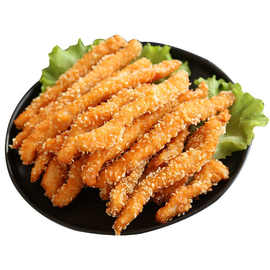 雪花鸡柳条半成品冷冻自炸无骨鸡柳鸡肉条油炸批发商用
