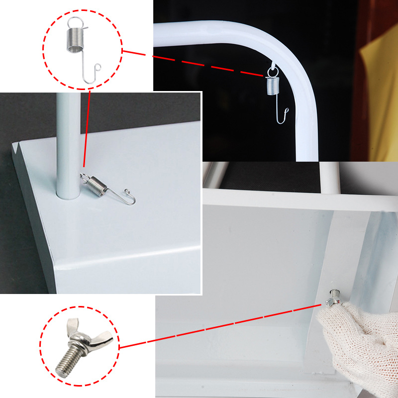 弹簧挂钩门型展架铁门型架底座手扭螺丝注水门型架配件易拉宝弹簧