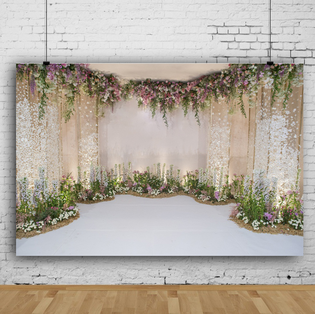 外贸跨境北欧唯美婚礼 新款写真材质拍照摄影背景布影楼道具批发