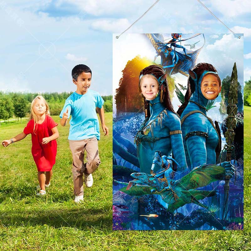 Avatar Theme Children's Party Decoration Photo Door Banner Party Decoration Supplies Fun Photo Props Banner