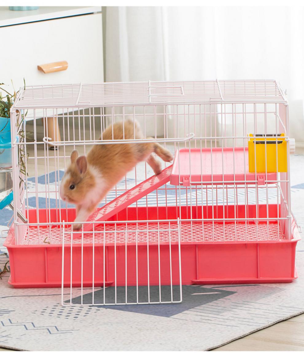 双层兔笼兔子笼家用荷兰猪宠物笼子防喷尿特大号养殖笼自动清粪仓
