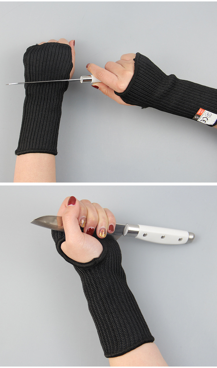 钢丝护臂工业金属丝5级防切割护腕玻璃厂屠宰造纸业防割防护袖套