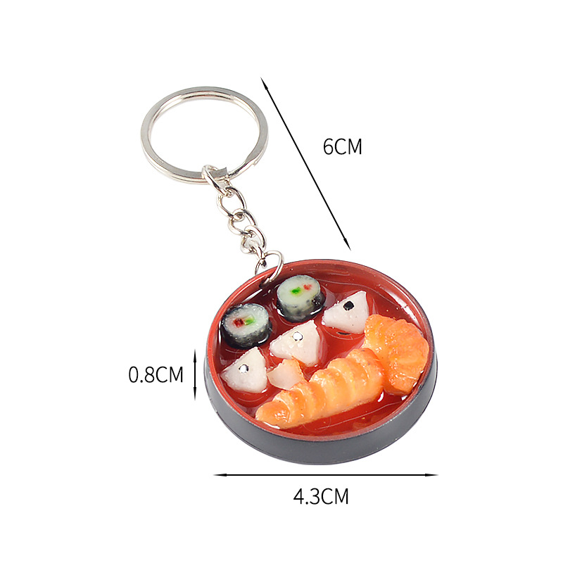 One Piece Dropshipping Simulation Food round Seaweed Sushi Bento Pendant Simulation Japanese Cuisine Seaweed Sushi Ornaments