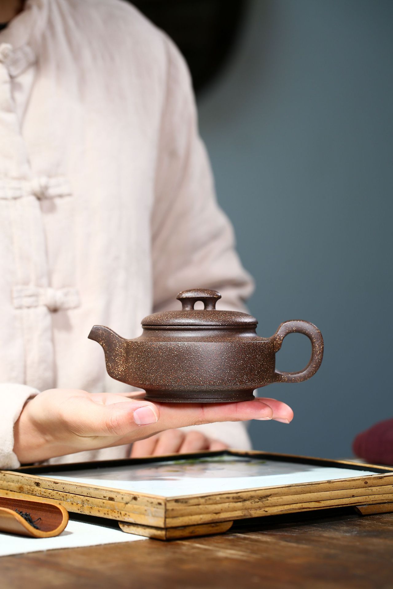 宜兴紫砂壶手工制作五彩段泥上新桥茶壶批发定制泡茶壶茶具代发货