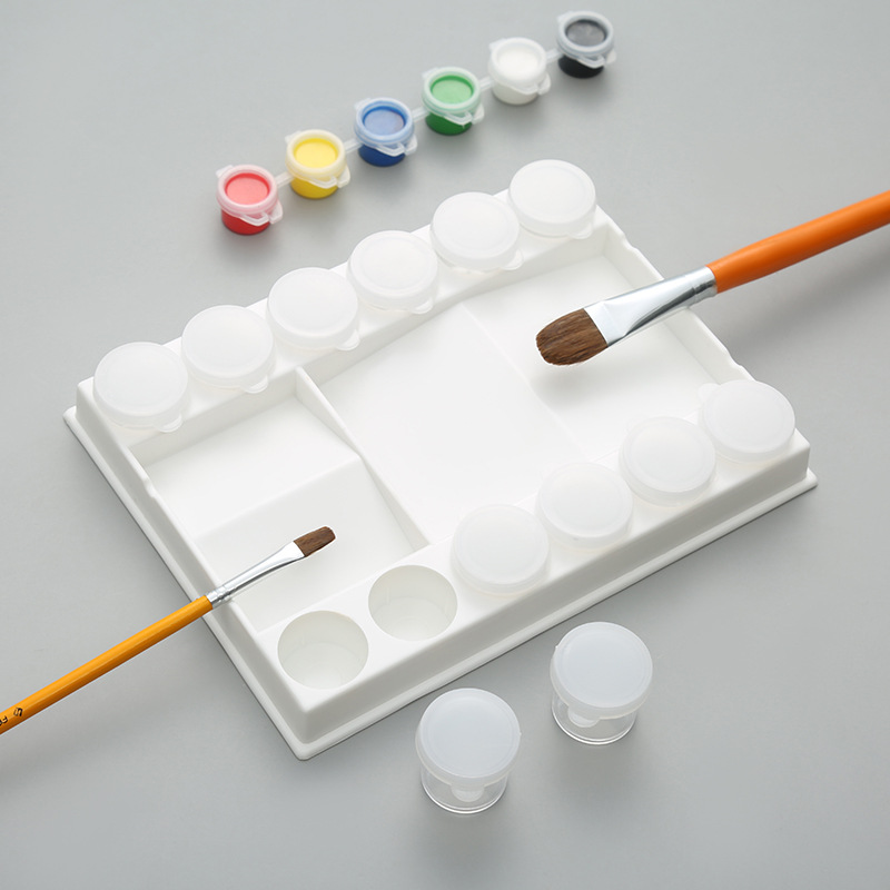 水彩调色盘美术生专用油画颜料调色盒水粉画盘亚克力画画调色板