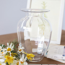 惠 北欧门厅餐桌古典玻璃花器彩色桌摆装饰简约风软装饰品花瓶