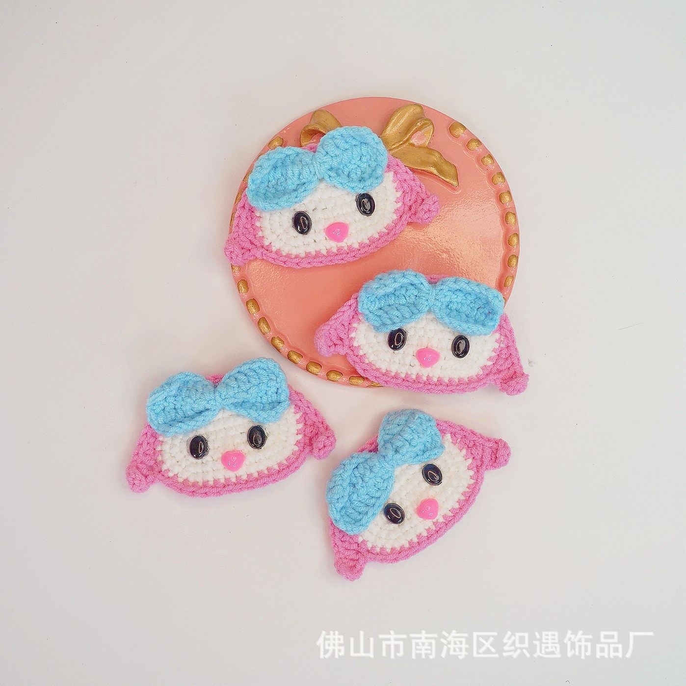 手工编织企鹅发卡毛线钩织三丽鸥发夹女童顶夹碎发夹日韩发饰成品