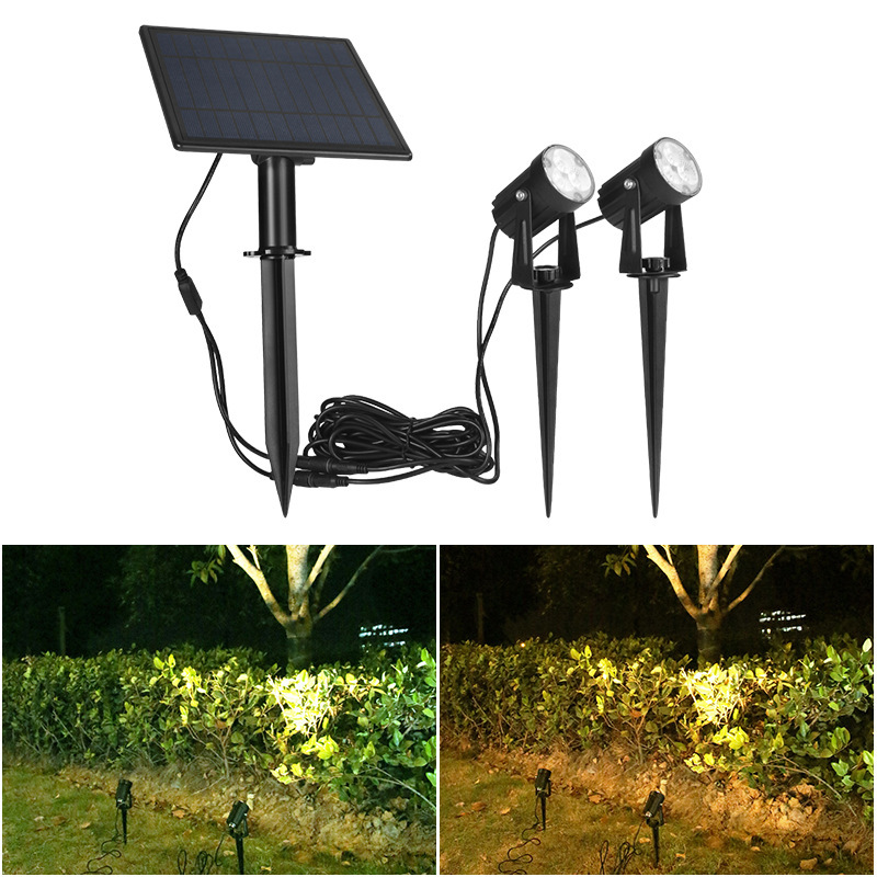 solar spotlights outdoor floor outlet ground lawn lamp landscape spotlight waterproof new led garden lighting garden lamp