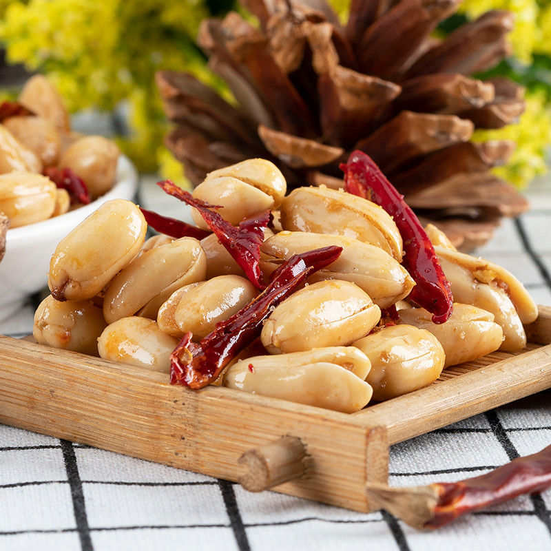 酒鬼花生椒盐味麻辣味五香花生米斤斤g多规格休闲零食下酒菜