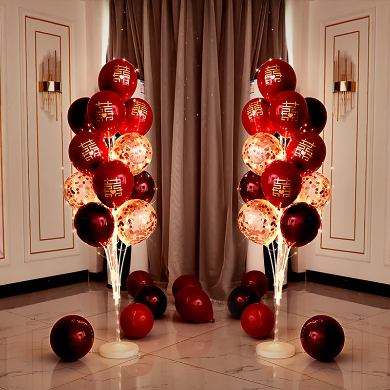 Wedding Room Floating Set Balloon Decoration Complete Collection Wedding New House Wedding Decoration Supplies Bracket Road Lead Column Table Floating