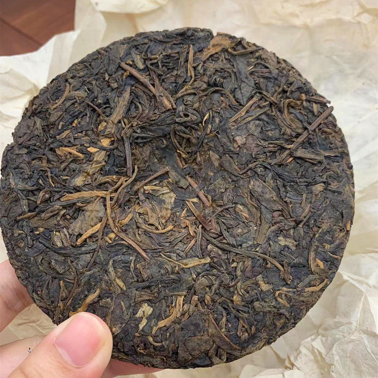 陈年普洱 2005年 敬业号普洱茶 生茶 生饼易武正山野生古树茶125g