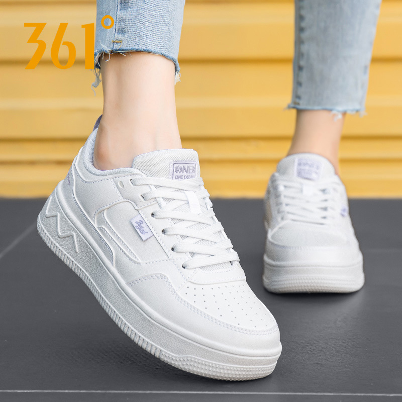 361女鞋板鞋休闲鞋2024新款夏季白色361度小白鞋官方旗舰运动鞋女