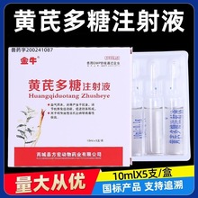 黄芪多糖注射液10ML*5支/盒兽药兽用猪牛羊1号注射液黄氏多糖针剂