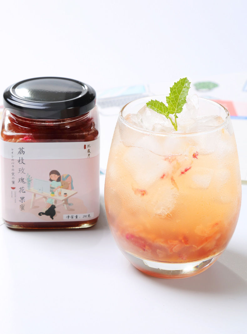 290g*2瓶包邮荔枝玫瑰酱水果茶冲饮泡水百香果蜂蜜茶新日期新口味