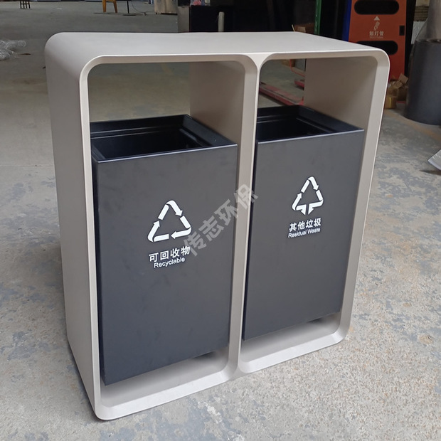 福田城市形象分类垃圾桶广场金属垃圾箱户外市政街道不锈钢果皮箱