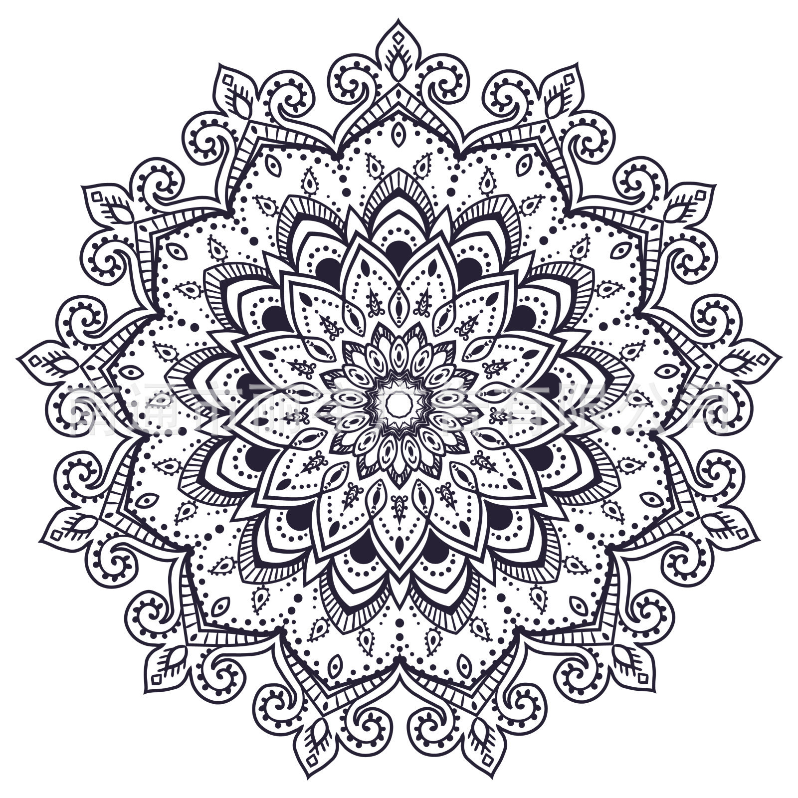 曼陀罗莲花图案自粘可移除pvc贴纸 墙贴 窗贴 亚马逊热卖xd1975e