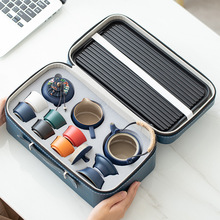 旅行茶具便携包整套办公室泡茶实用陶瓷功夫茶盘茶壶套装礼盒logo