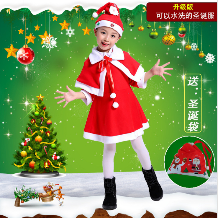 Christmas Costume Boys and Girls Christmas Costume Children Red Halloween Costume Suit New European and American Wholesale