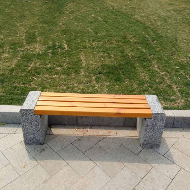 石雕长条石凳户外大理石公园广场带靠背座椅室外花园长椅