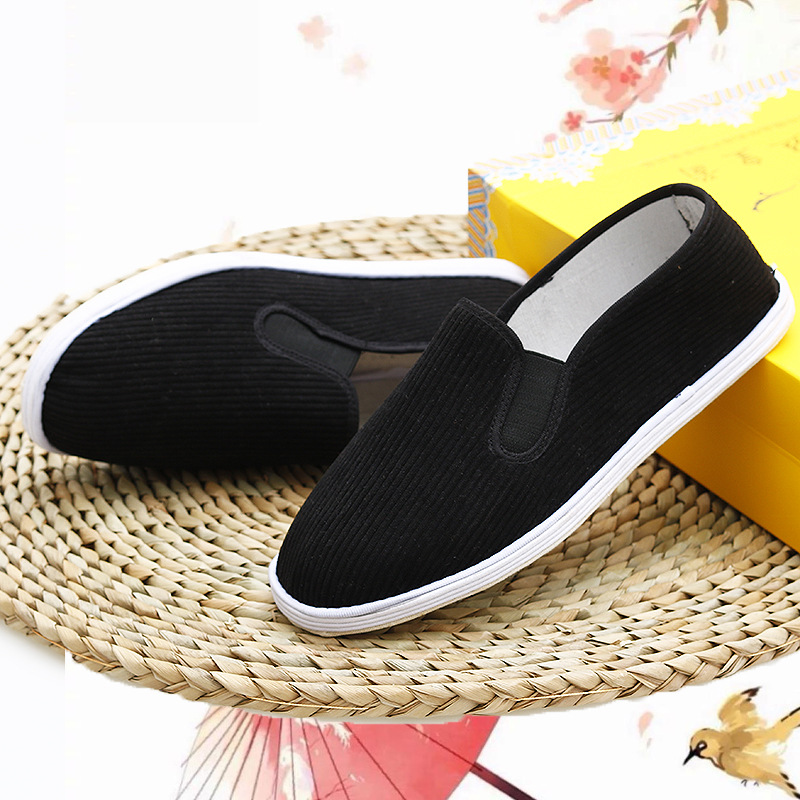 22年新款千层底松紧布鞋韩版一脚蹬懒人鞋纯布底子棉布鞋套脚平底