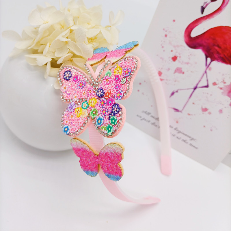 Cartoon Butterfly Headband Exquisite Onion Powder Headband Festival Party Dress up Children's Hair Accessories