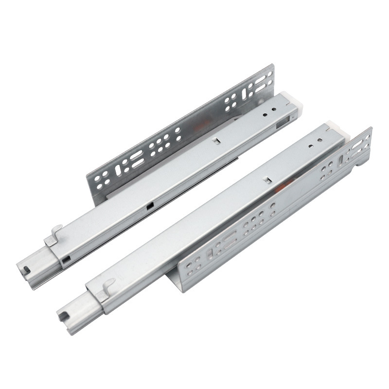 隐藏托底轨道抽屉导轨底部滑道反弹轨道缓冲两节轨底装自弹免-阿里巴