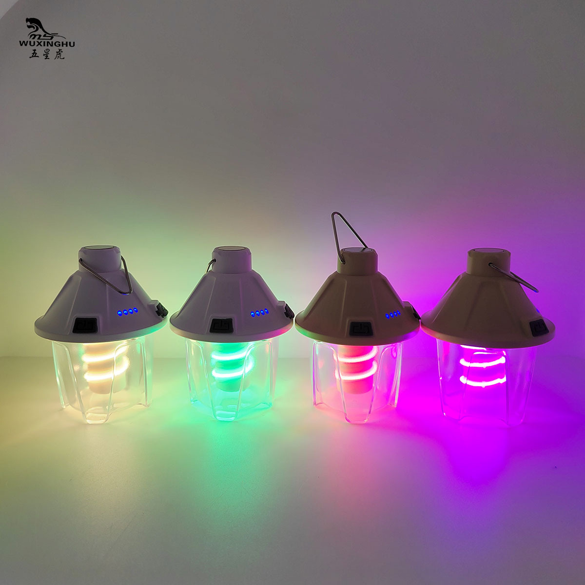 New Tungsten Bulb Camping Lantern with Magnet Power Display Type-C Charging Port Multi-Function Lamp