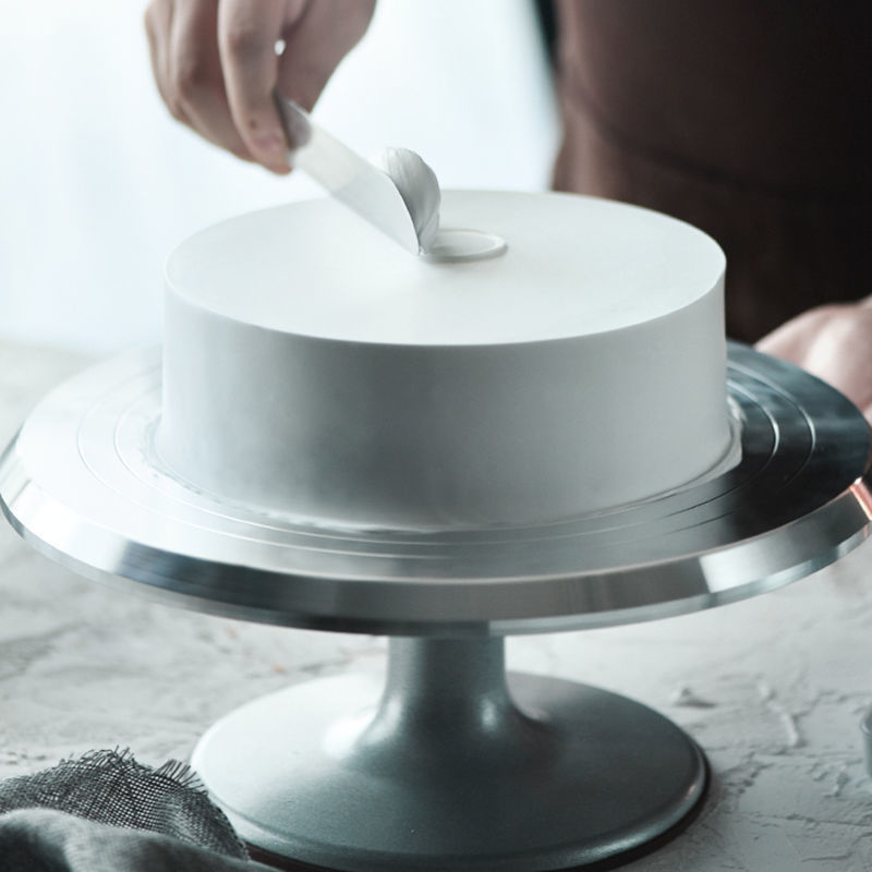 裱花台铝合金蛋糕转台花转盘家用烘焙盆景展示旋转台商用裱花台