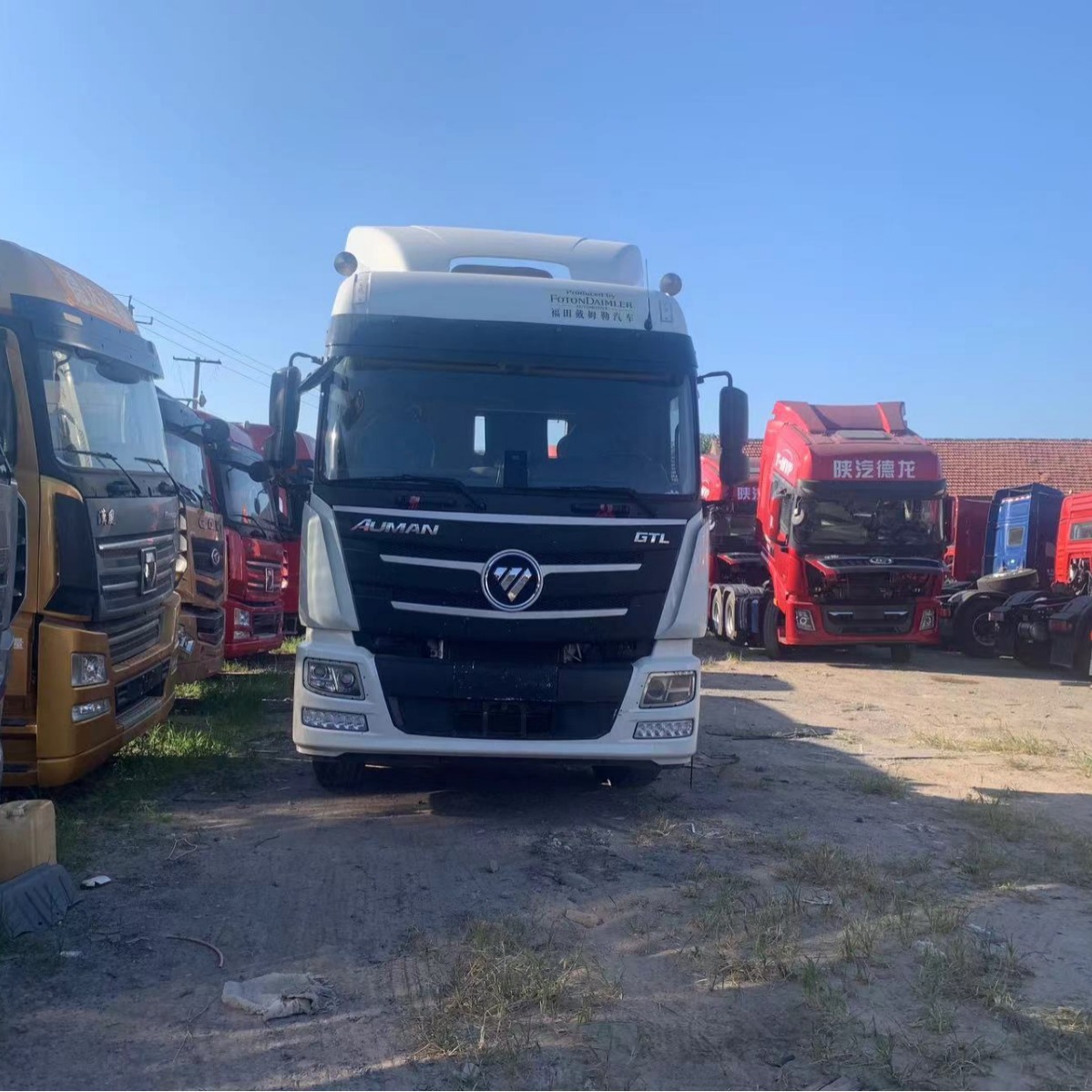 跨境出口福田欧曼gtl气囊桥牵引车4x2牵引半挂车460马力单驱牵引