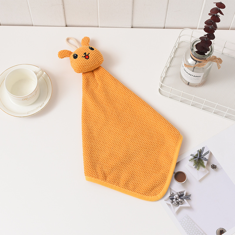 Wholesale Kitchen Pearl Series Absorbent Hand Towel Hanging Hand Towel Thickened Cute Bathroom Hand Towel