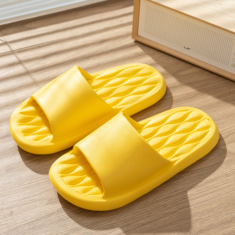 Slippers Men's Summer Wear-Resistant Thick-Soled Internet Celebrity Simple Couple Home Couple Bathroom Bath Slippers Women