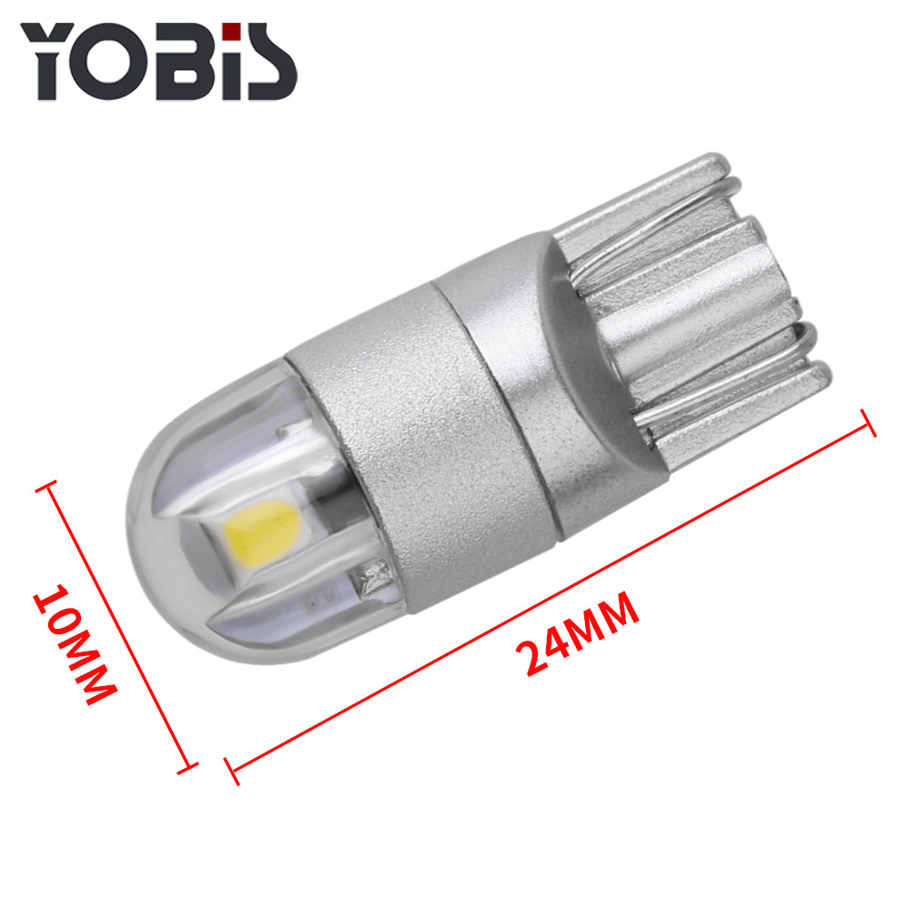 Youbisi New Car Led T10 3030 Small Bulb 2led Width Lamp Door Side Light Reading Light SMD