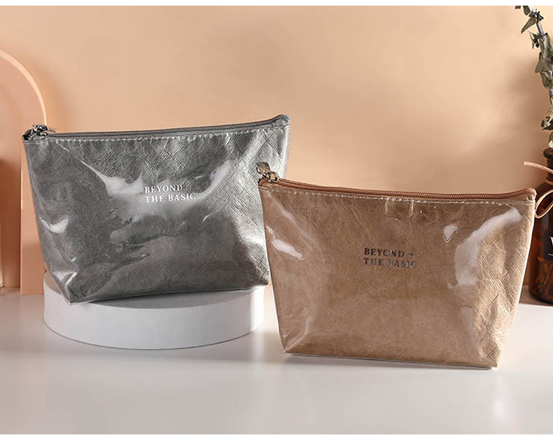 新品时尚tyvek杜邦纸化妆包旅行大容量防水洗漱包tpu杜邦纸袋定制